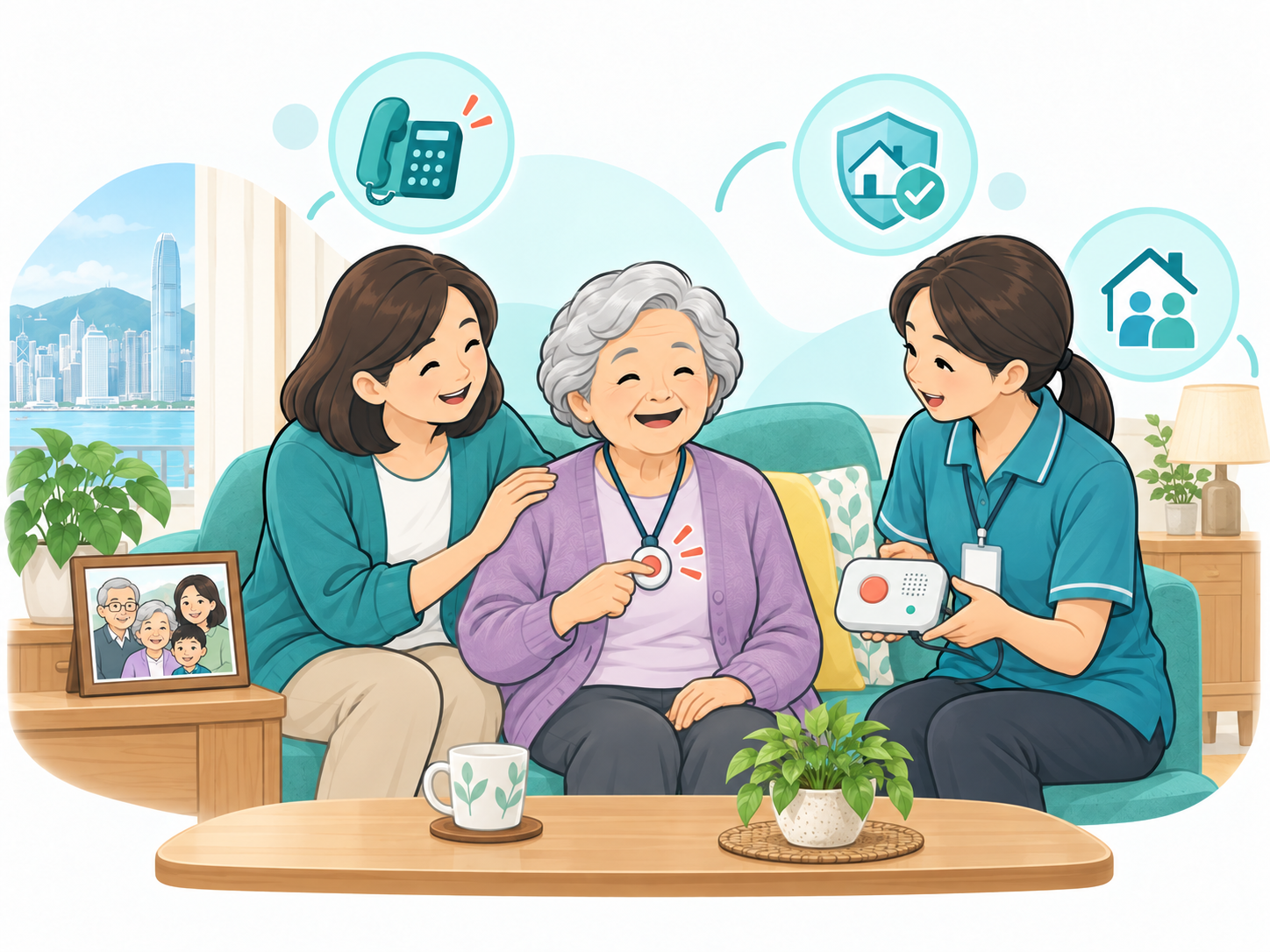 長者在家使用緊急召援系統